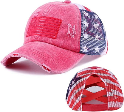 USA Anniversary Ponytail Cap