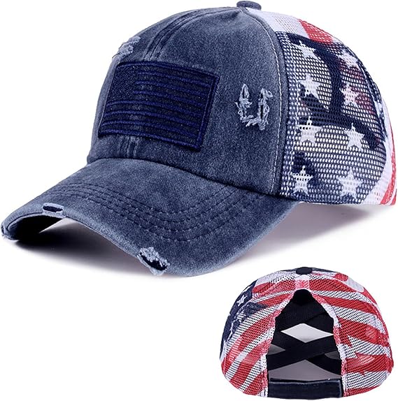 USA Anniversary Ponytail Cap
