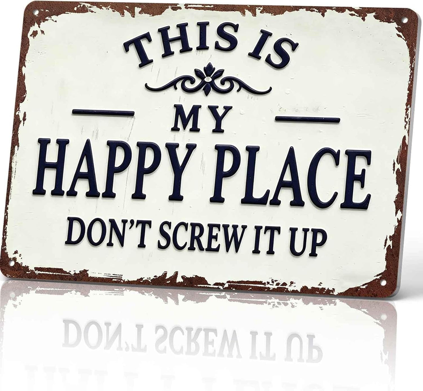 Happy Place Metal Sign