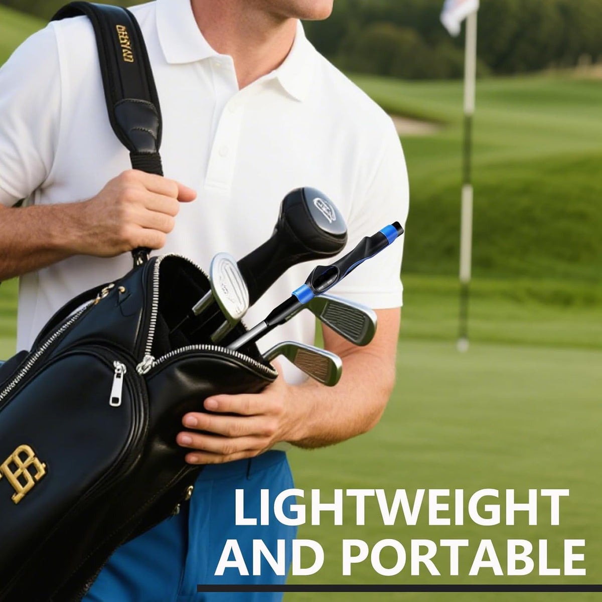 Golf Grip Trainer - Golf Swing Aid Club Attachment for Correct Hand Placement
