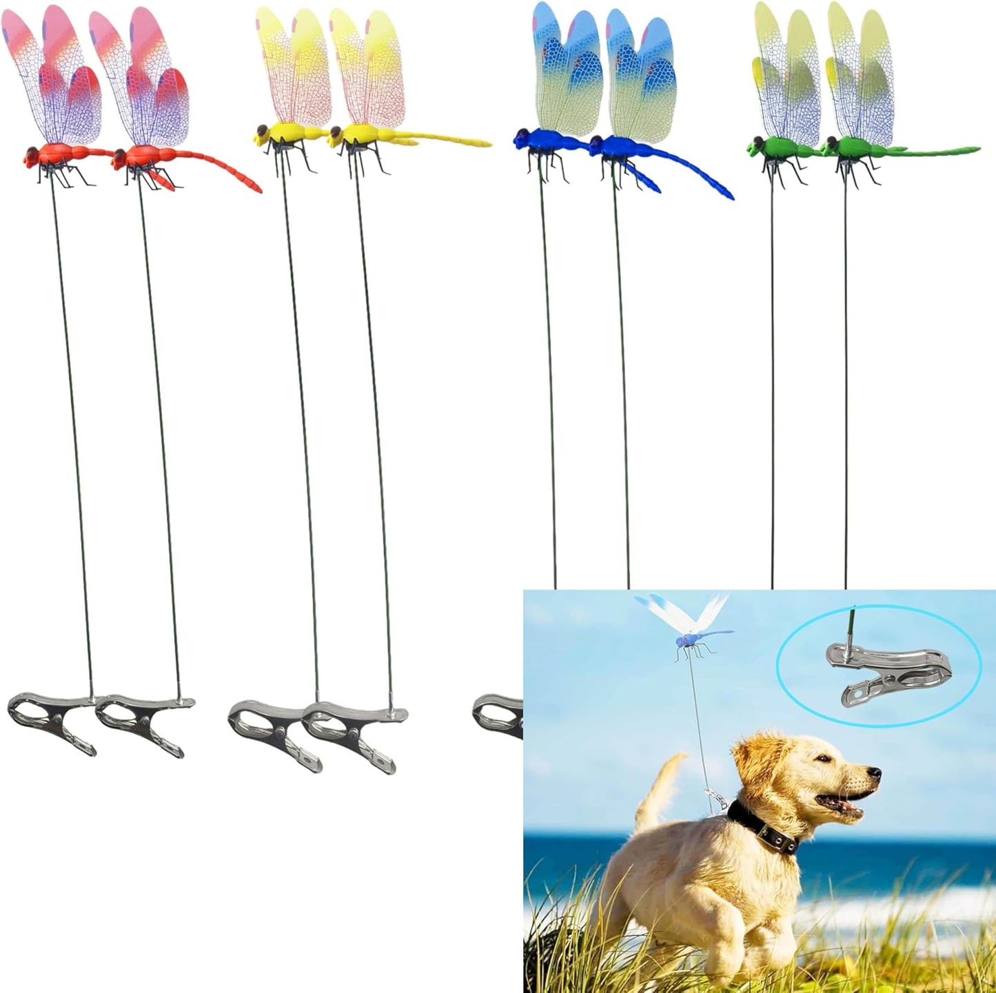 Dragonfly Garden Stake Set