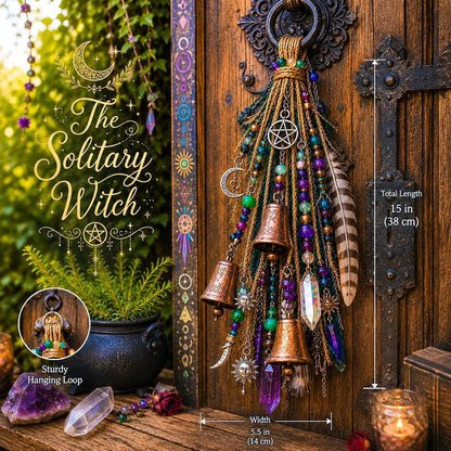Witchy Door Charm | Bells, Crystals & Celestial Hanging Decor