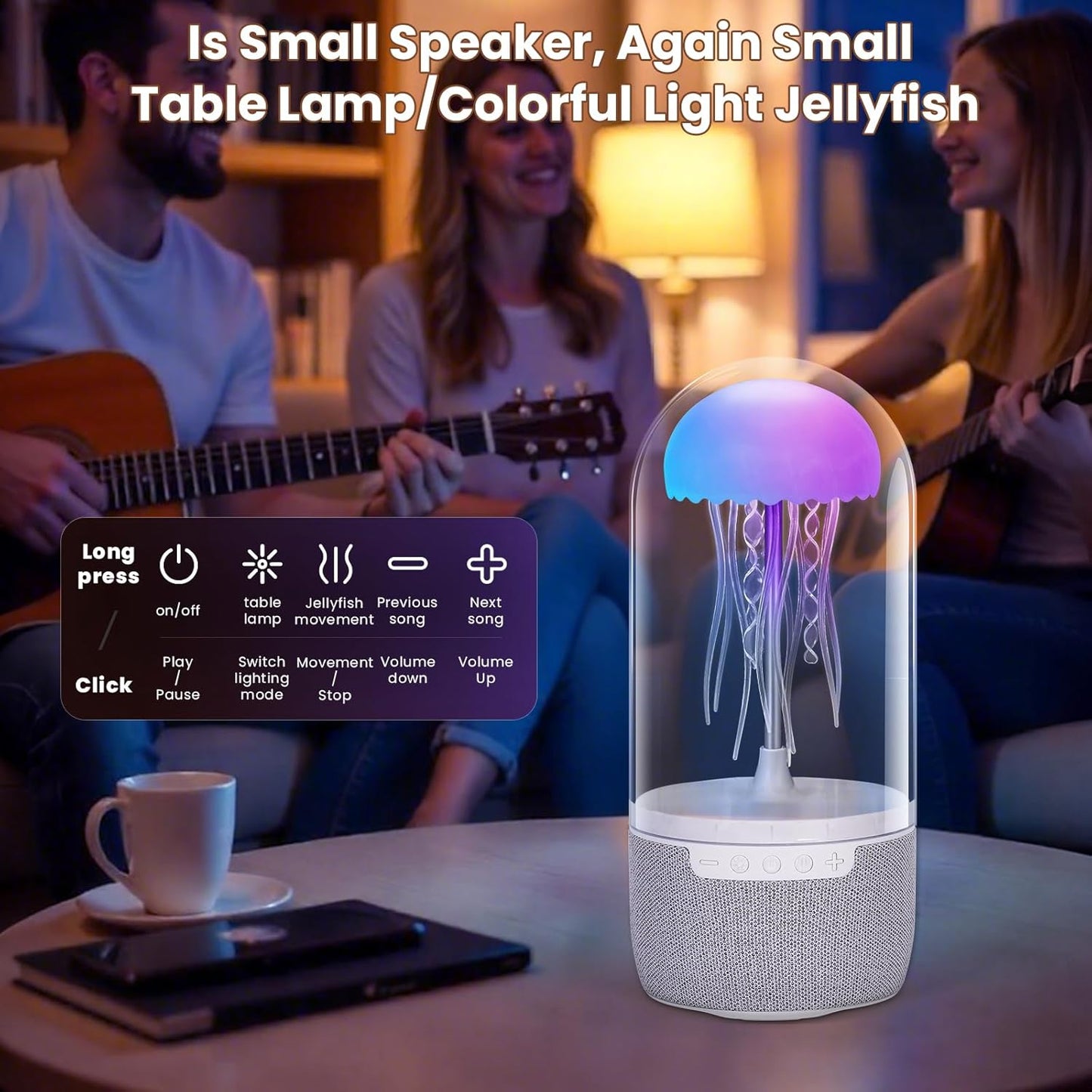 Bluetooth Jellyfish Speaker Lamp