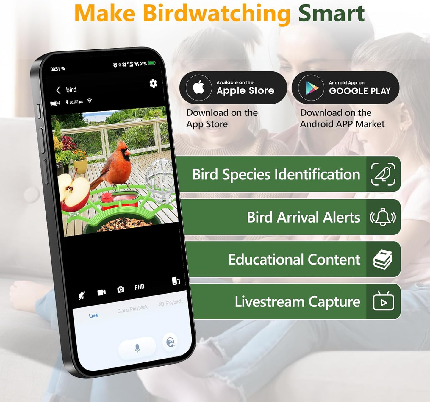 Smart Camera Bird Feeder