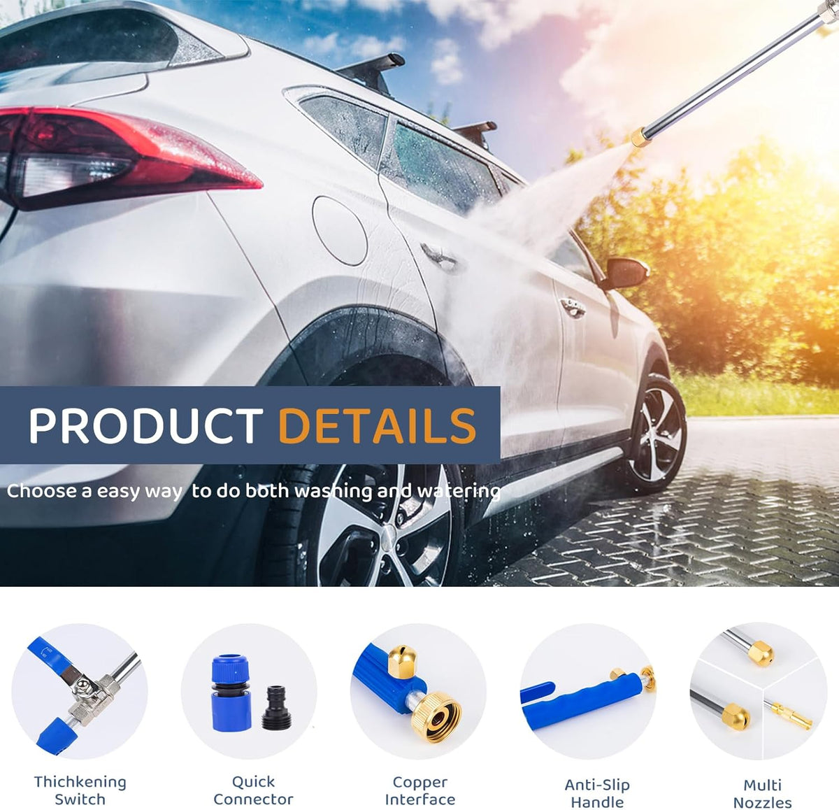 Jet Nozzle Power Washer for Garden Hose