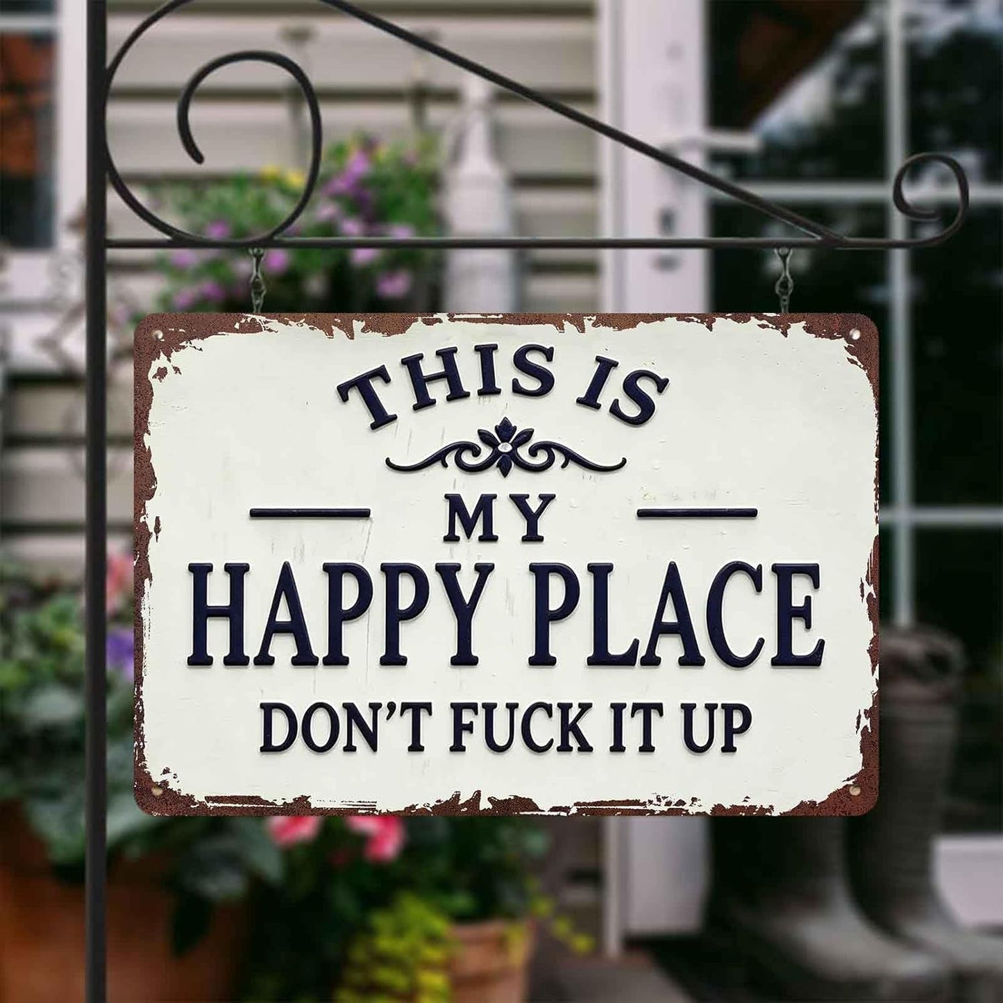 Happy Place Metal Sign