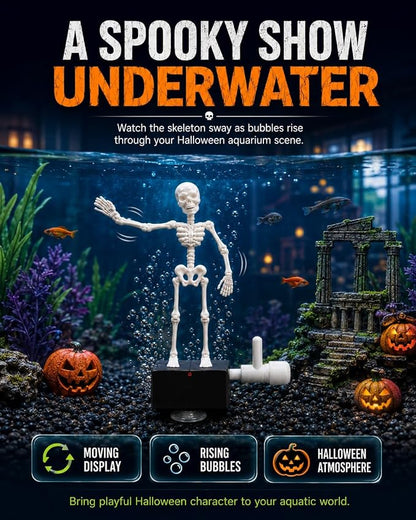Dancing Skeleton Aquarium Ornament