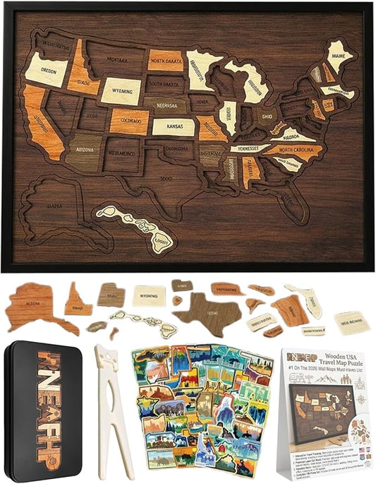 Wooden USA Map Puzzle