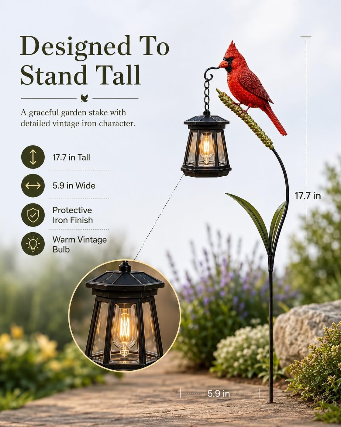 Cardinal Solar LED Light