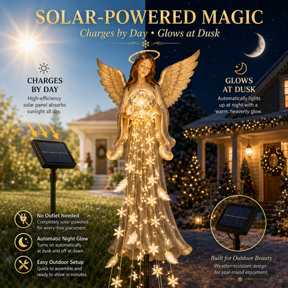 Solar Angel Remembrance Garden Light Peaceful Angel Glow for Gardens, Memorials & Outdoor Spaces