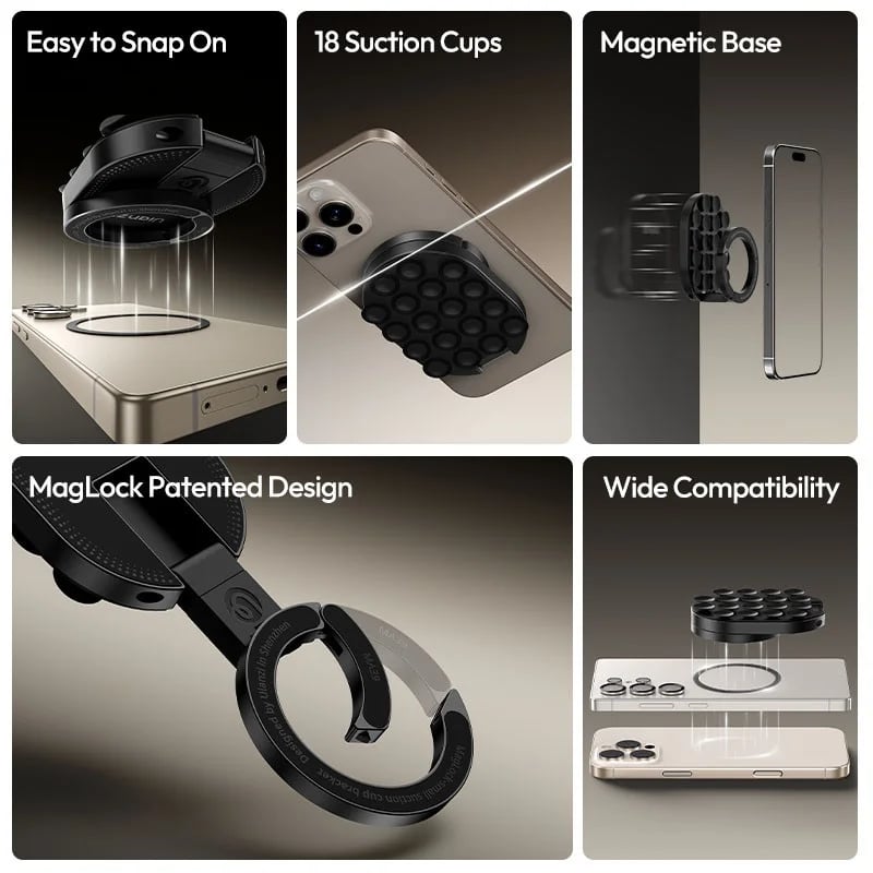 MagLock Suction Cup Phone Mount Desktop Stand