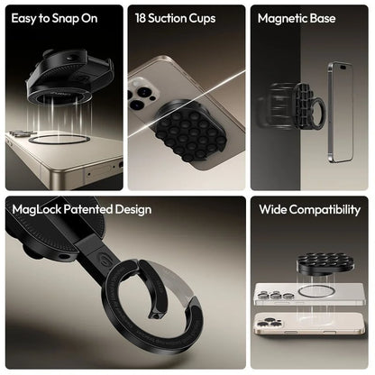 MagLock Suction Cup Phone Mount Desktop Stand
