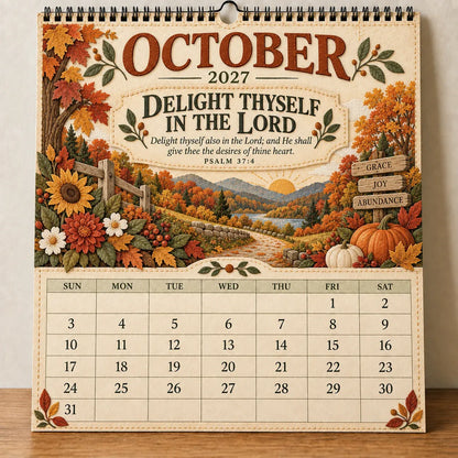 2027 Psalms Wall Calendar | Monthly Scripture & Christian Artwork