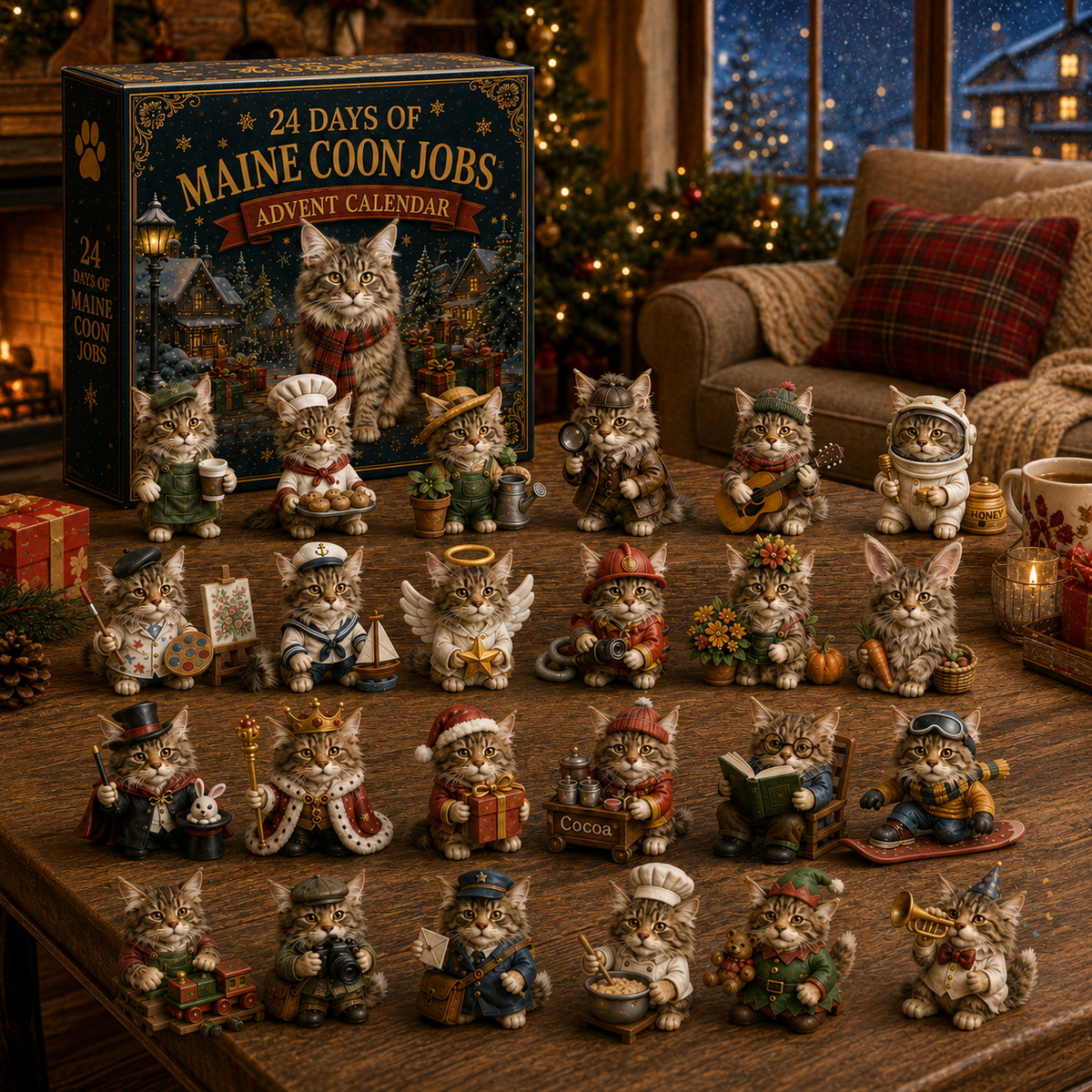 Maine Coon Jobs Advent Calendar 2026 24 Days of Unique Collectible Cat Miniatures