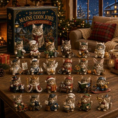 Maine Coon Jobs Advent Calendar 2026 24 Days of Unique Collectible Cat Miniatures