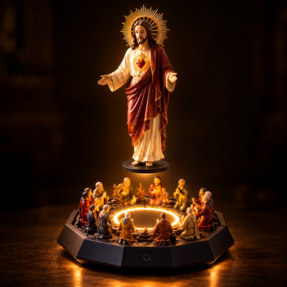 Floating Christ with LED Lighting A Symbol of Faith that Enchants