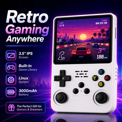 R36S Retro Handheld Game Console 3.5" IPS Screen, Linux System, 3000mAh Battery, Preloaded Games