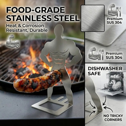 Stainless Steel Dog Stand for BBQ - Rust-Resistant Grilling Rack