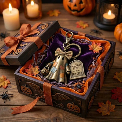 Halloween Spirit Boo Crew Ghost Keychain