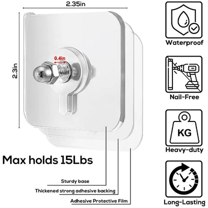 10 Pcs Self Adhesive Wall Hooks