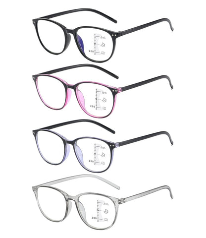 4 Pack Progressive Multifocal Reading Glasses for Women Style