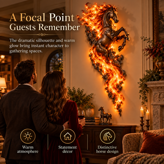 Flaming Horse Wall Decor