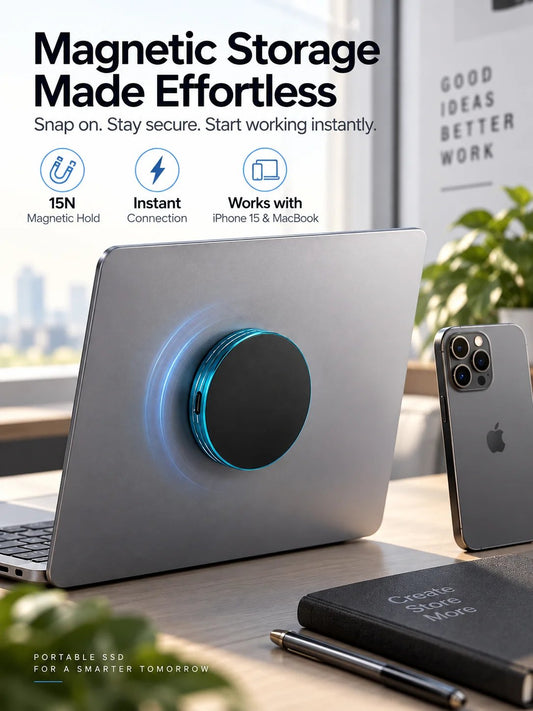 C Magnetic Portable SSD Anti-Lost External Solid State Drive