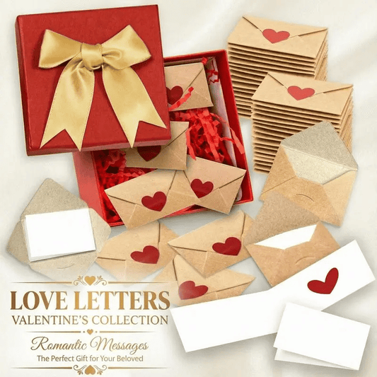 [ ]Love Letters Valentine's Collection | 60 Handwritten Notes & Envelopes | Timeless Romantic Gift