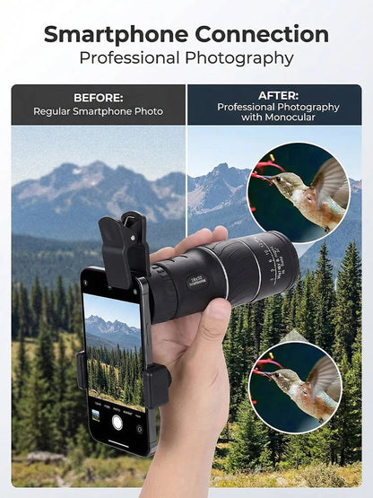 Recommended by mountain guides! 100x high-powered monoculars, IPX5 waterproof and fogproof