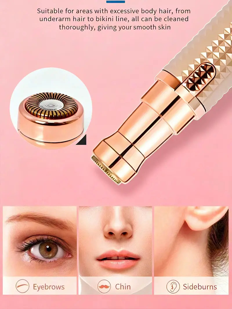 Rechargeable 3-in-1 Facial Hair Trimmer for Women