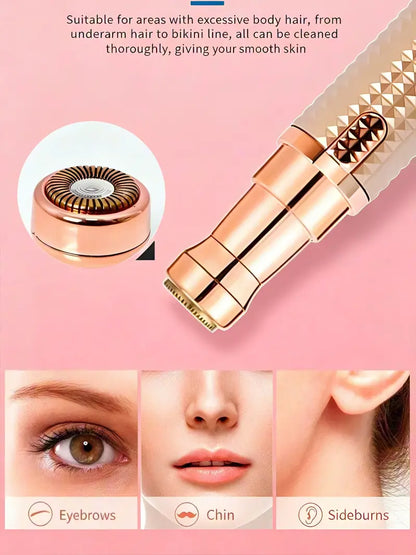 Rechargeable 3-in-1 Facial Hair Trimmer for Women