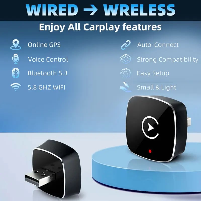 Mini Wireless CarPlay/Android Auto Adapter