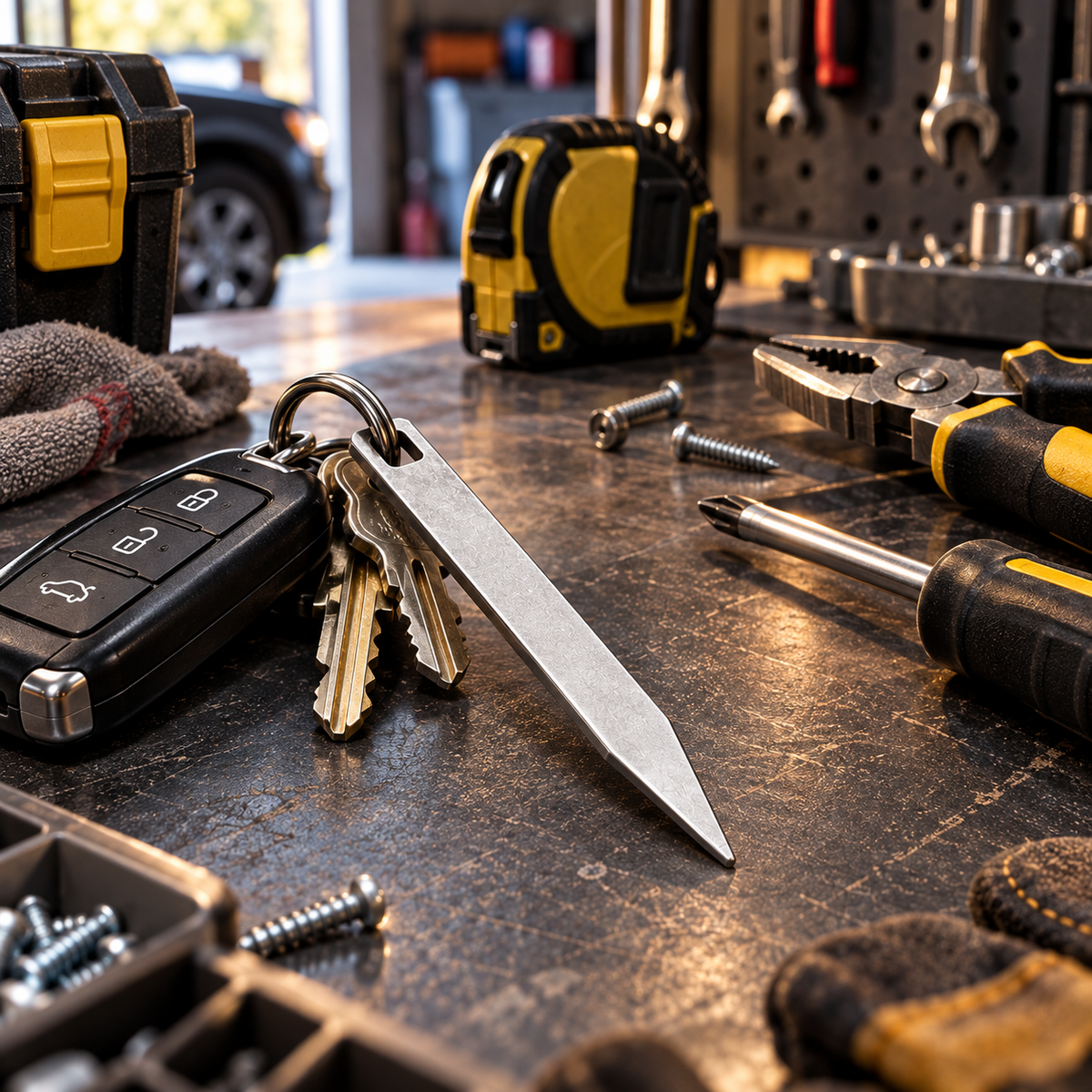 Pocket Pry Bar Compact EDC Keychain Tool for Everyday Tasks