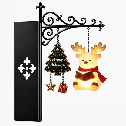 Hanging Style Xmas Shelf Lamp, Santa / Reindeer / Snowman For Cozy Reading Nook Holiday Styling