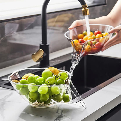 Drain Basket with Jumpstart Spout Accessories Gadgets for Washing Vegetables & Fruits