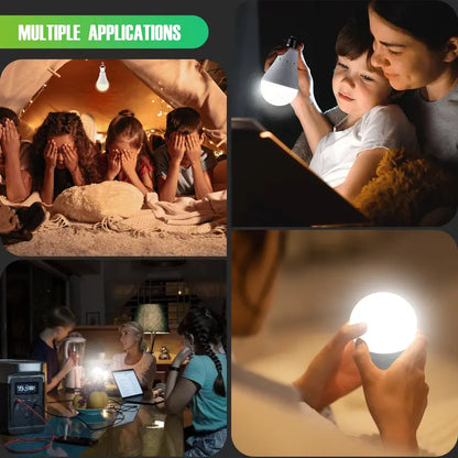 Rechargeable Emergency Light Bulbs Battery Powered LED Light Bulb 6400K Daylight E26 120 Volt 9W 60W Equivalent with