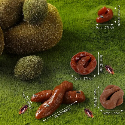 7PCS Realistic Fake Poop Prank Set Hilarious Gag Gift for Parties & Office