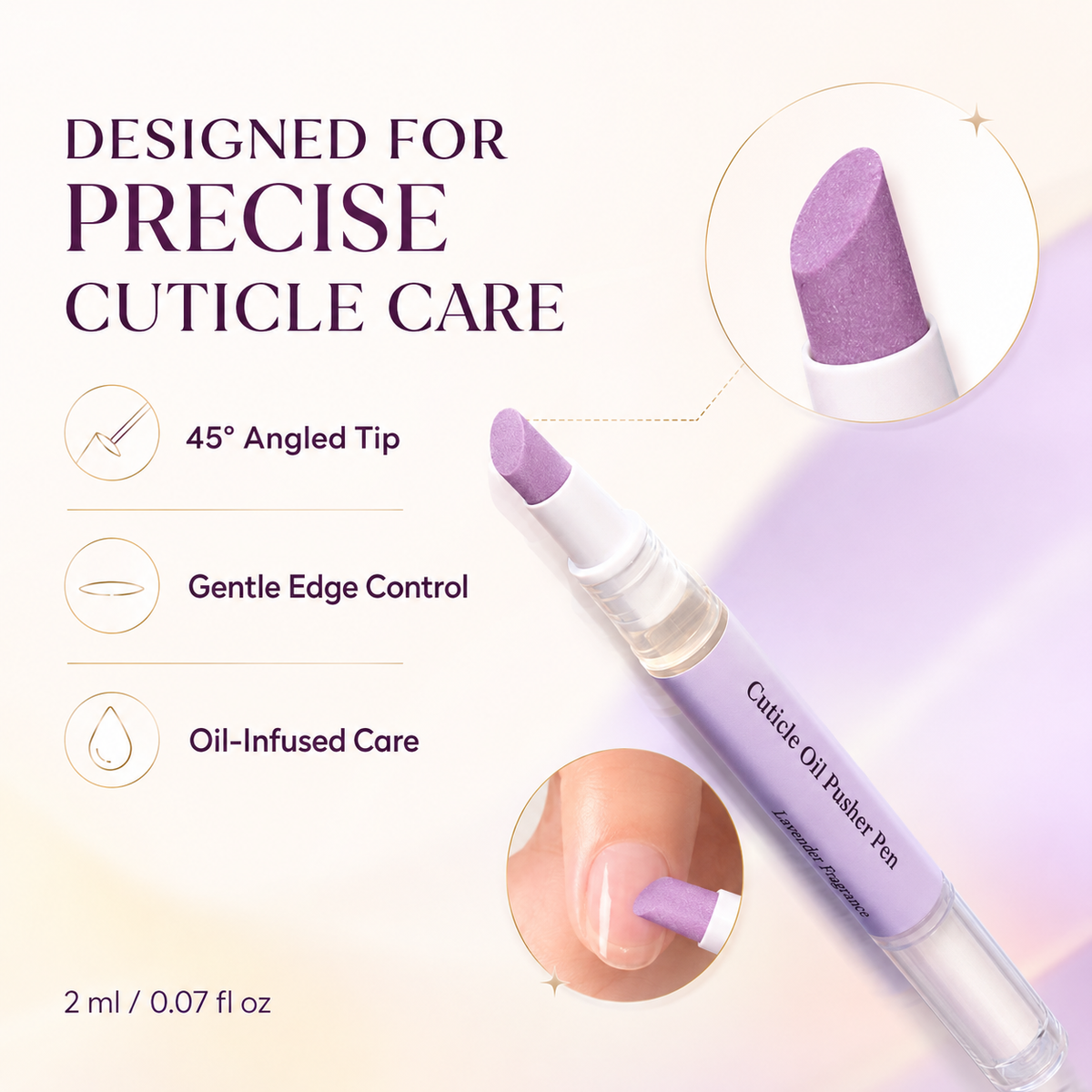 Cuticle Remover Pen Set with Cuticle Oil, Portable Cuticle Softener for Home DIY & Professional Nail Salon Manicure