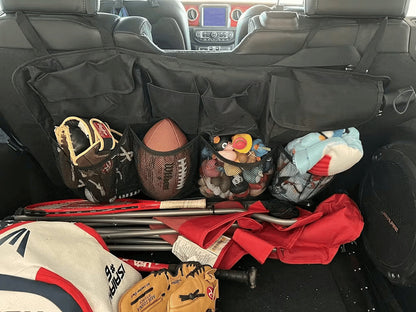 Car Trunk Organizer Hanging Storage with 8 Pockets for SUVs & Trucks