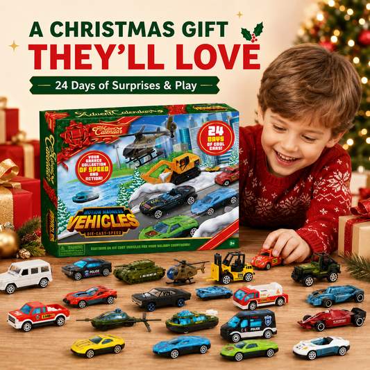 24-Day Christmas Vehicle Advent Calendar with Fold-Out Play Scene