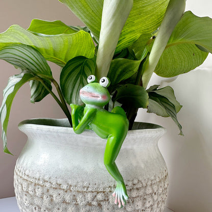 🏆Flash Sale⚡50K+ SOLD! Almost Gone -✨Resin Frog Figurines Planter Decor🐸🌿