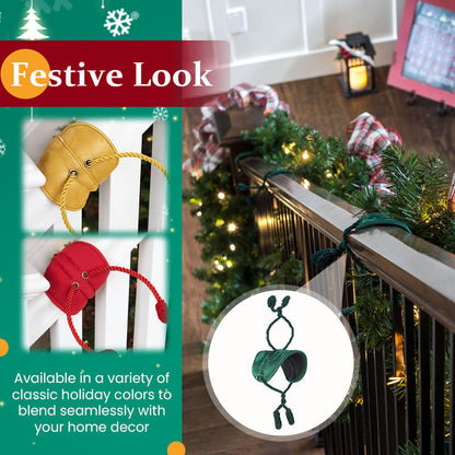 Reusable Banister Garland Ties No-Scratch Christmas Decor Straps