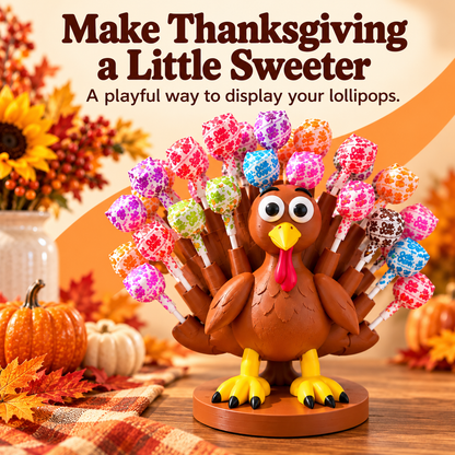 Turkey Lollipop Holder A Rainbow Tail of Thanksgiving Fun