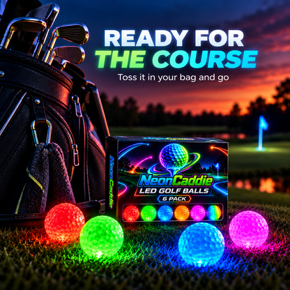 Light up every round, Ahlet-LED Golf Balls 6-Pack