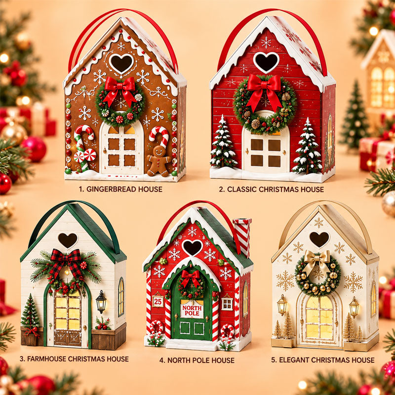 Christmas Magic House Gift Box Creative 3D Handheld Holiday Gift Packaging