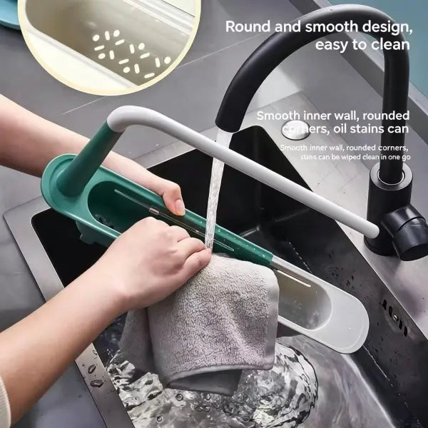 Extendable Sink Organizer with Towel Rack