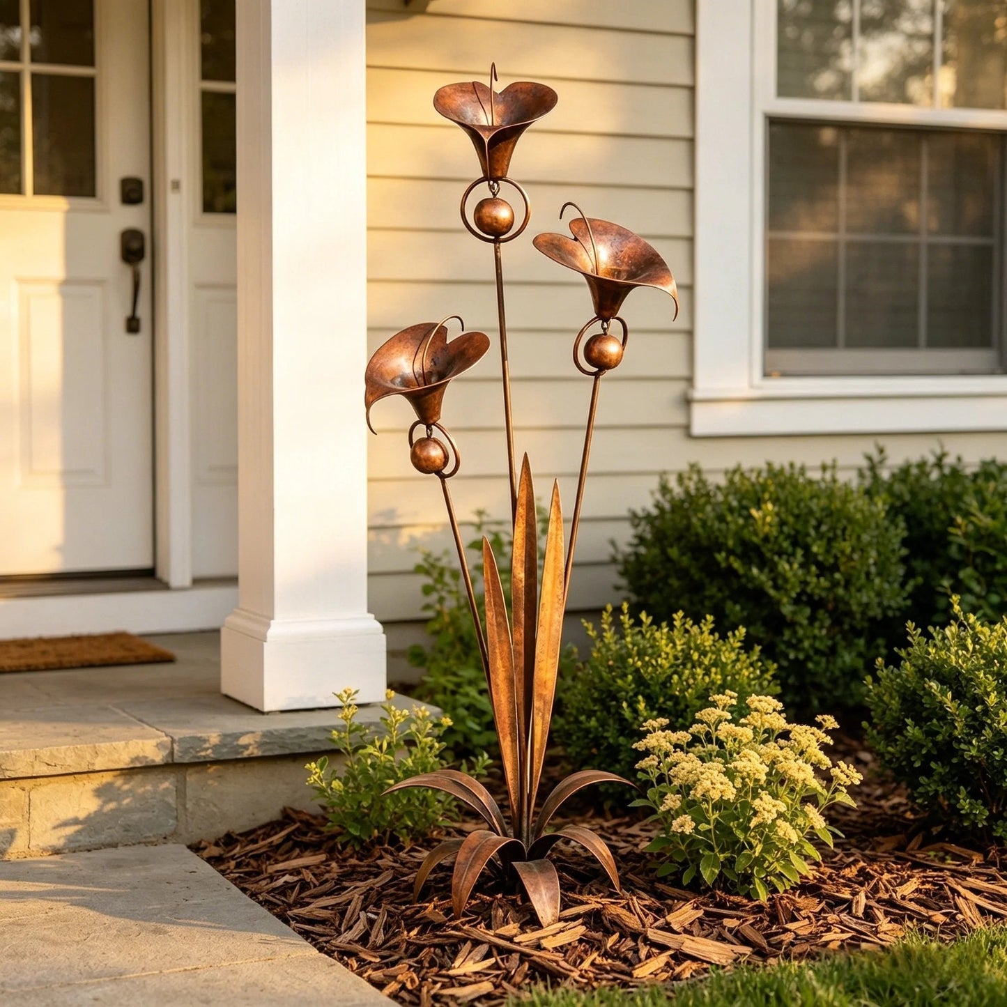 Copper Calla Garden Stake