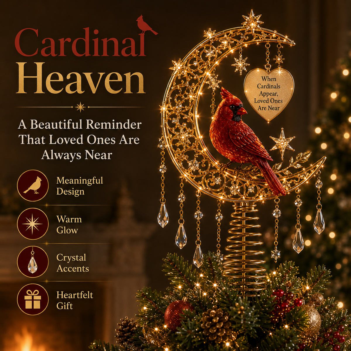 Meaningful Christmas Tree Topper Collection Lighted Holiday Keepsakes