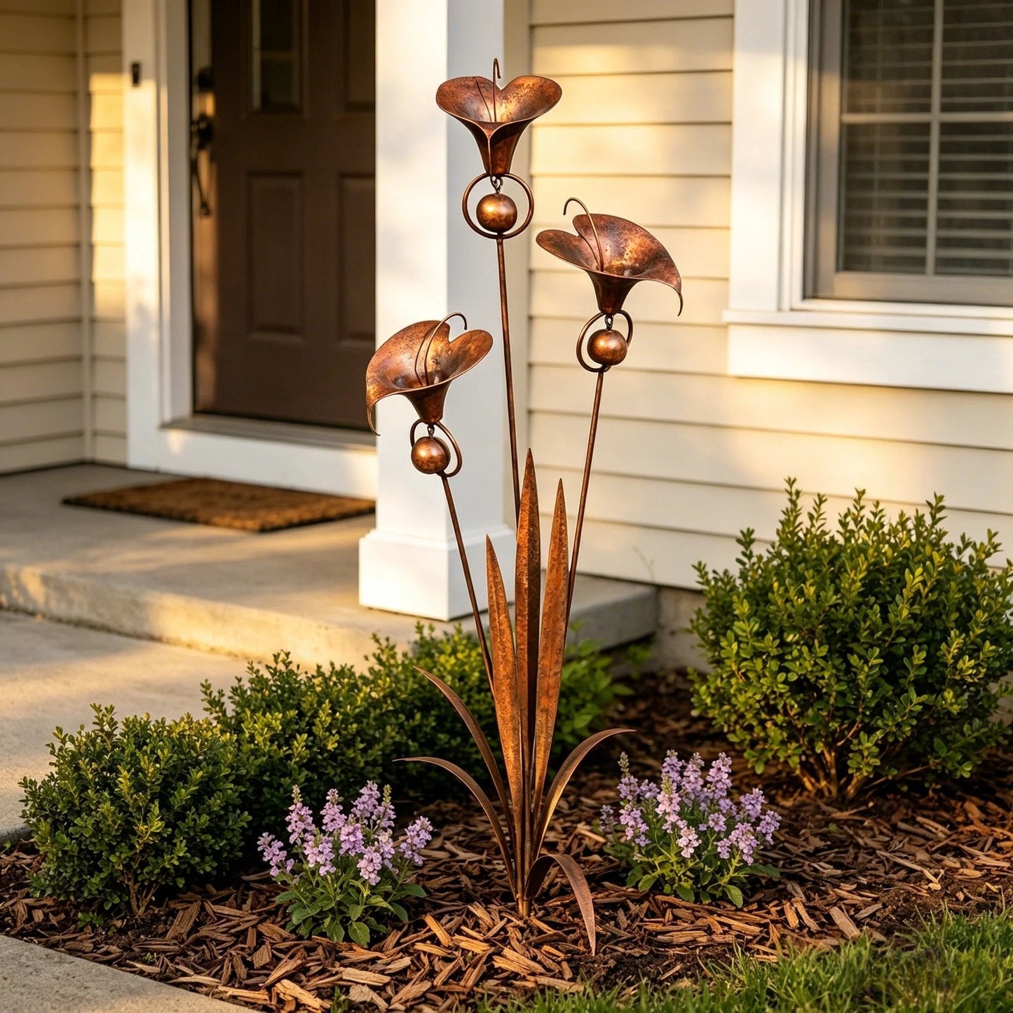 Copper Calla Garden Stake