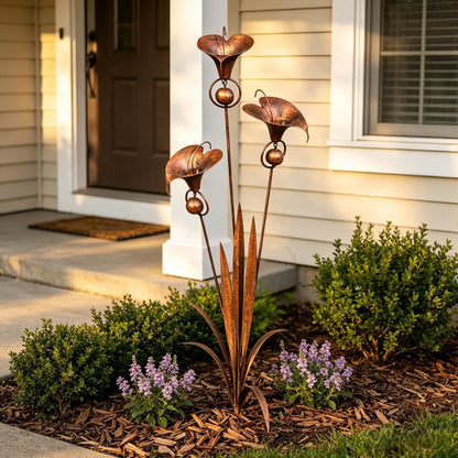Copper Calla Garden Stake